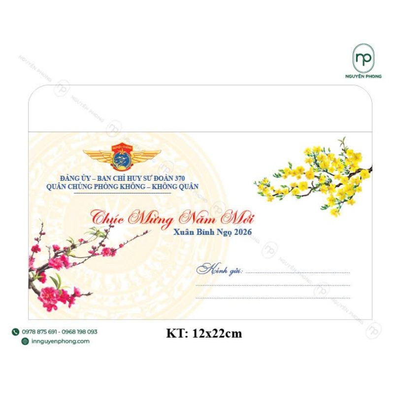 Mẫu in phong bì cho doanh nghiệp


